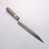 Yoshimi Kato SPG STRIX Hammered (V) Sujihiki 270mm Sandalwood with White Ring Handle - Seisuke Knife - Slide 1