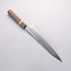 Yoshimi Kato SPG STRIX Hammered (V) Sujihiki 270mm Sandalwood with White Ring Handle - Seisuke Knife - Slide 2