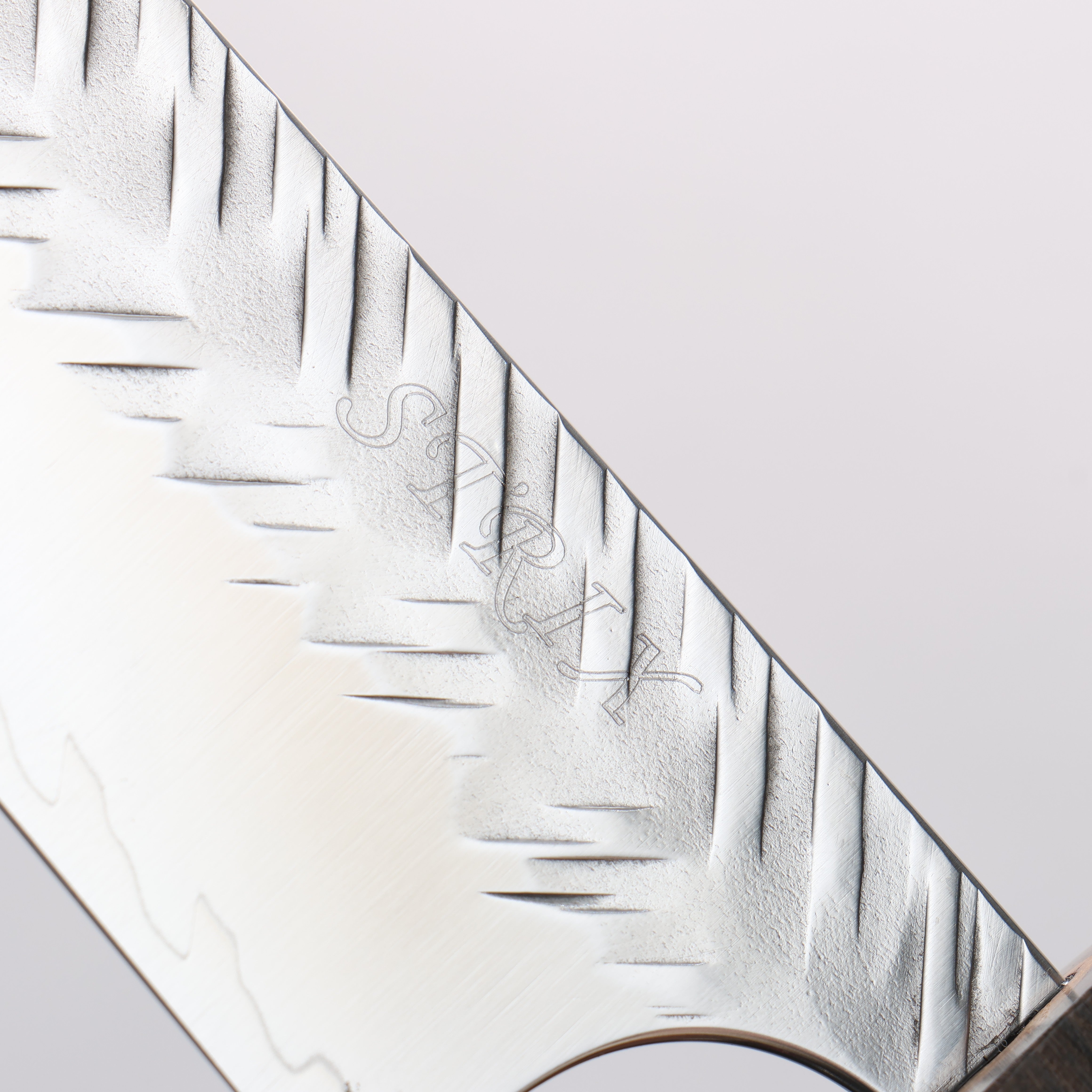 Yoshimi Kato SPG STRIX Hammered (V) Sujihiki 270mm Sandalwood with White Ring Handle - Seisuke Knife