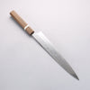 Yoshimi Kato SPG STRIX Hammered (V) Kiritsuke Sujihiki 270mm Sandalwood with White Ring Handle - Seisuke Knife - Slide 2