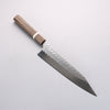 Yoshimi Kato SPG STRIX Hammered (V) Kiritsuke Gyuto 240mm Sandalwood with White Ring Handle - Seisuke Knife - Slide 1