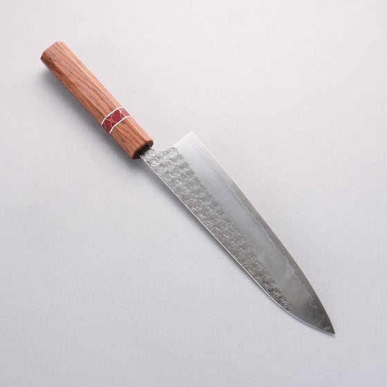 Yoshimi Kato Minamo SG2 Hammered Gyuto 210mm Rosewood (Red Turquoise Ring) Handle - Seisuke Knife