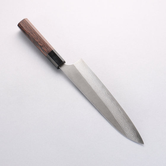 Yoshimi Kato VG10 Nashiji Damascus Gyuto 210mm Wenge Handle - Seisuke Knife