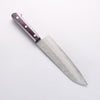 Oul Silver Steel No.3 Nashiji Santoku 180mm Purple Pakka wood Handle - Seisuke Knife - Slide 8