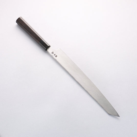 Sakai Takayuki Chef Series Hien Silver Steel No.3 Kengata Yanagiba 300mm Ebony Wood Handle - Seisuke Knife