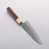 Yu Kurosaki Senko Ryu SG2 Hammered Small Santoku 150mm Rosewood (Ferrule: White Pakka Wood) Handle - Seisuke Knife - Slide 2