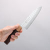 Yu Kurosaki Senko Ryu SG2 Hammered Small Santoku 150mm Rosewood (Ferrule: White Pakka Wood) Handle - Seisuke Knife - Slide 4