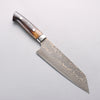 Takeshi Saji VG10w Damascus Gold Colored Bunka 180mm Brown Cow Bone Handle - Seisuke Knife - Slide 1