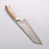 Takeshi Saji VG10w Damascus Gold Colored Bunka 180mm Brown Cow Bone Handle - Seisuke Knife - Slide 2