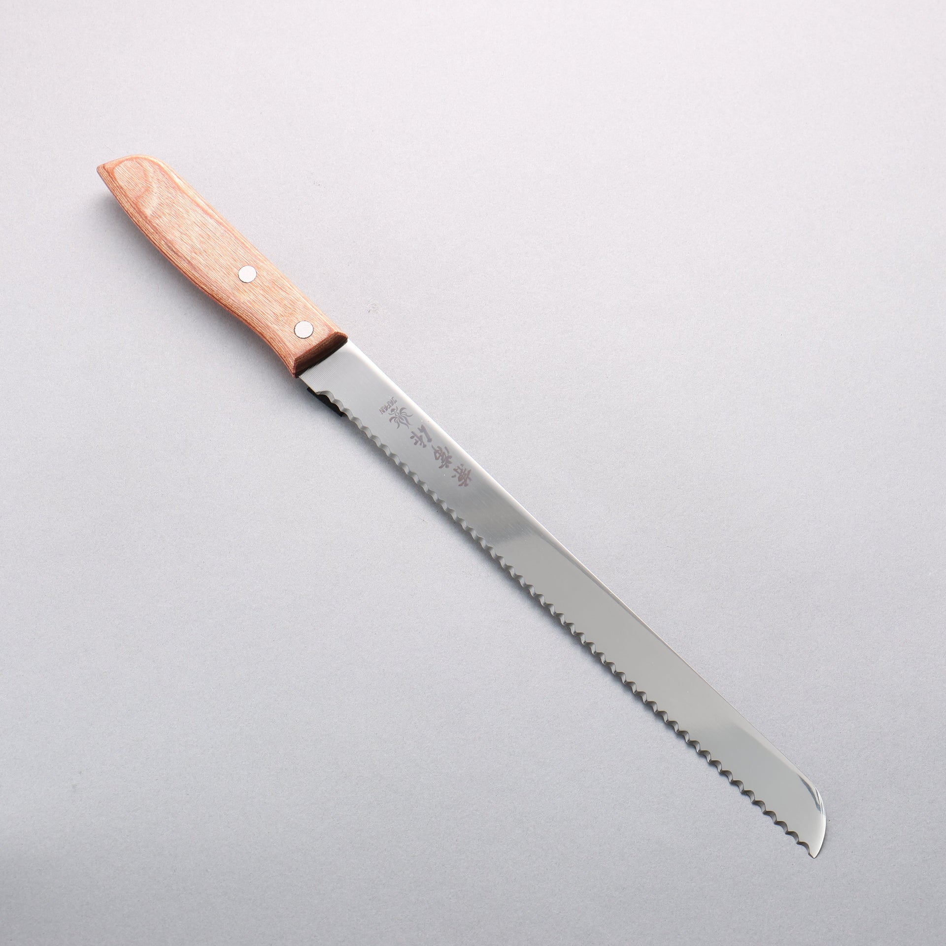 Kanetsune 555 Series DSR-1K6 Bread Slicer 250mm Red Pakka wood Handle