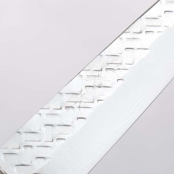 Takeshi Saji SPG STRIX Hammered Migaki Finished Petty-Utility 120mm Ebony Wood (ferrule: Marbled Water Buffalo Horn) Handle - Seisuke Knife