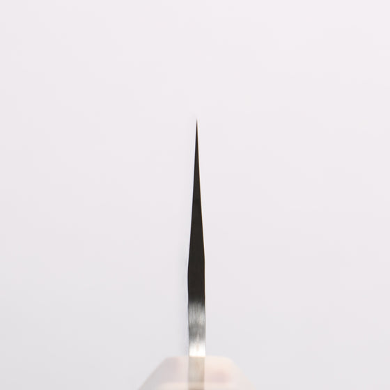 Takeshi Saji SPG STRIX Hammered Migaki Finished Santoku 170mm Ebony Wood (ferrule: Marbled Water Buffalo Horn) Handle - Seisuke Knife