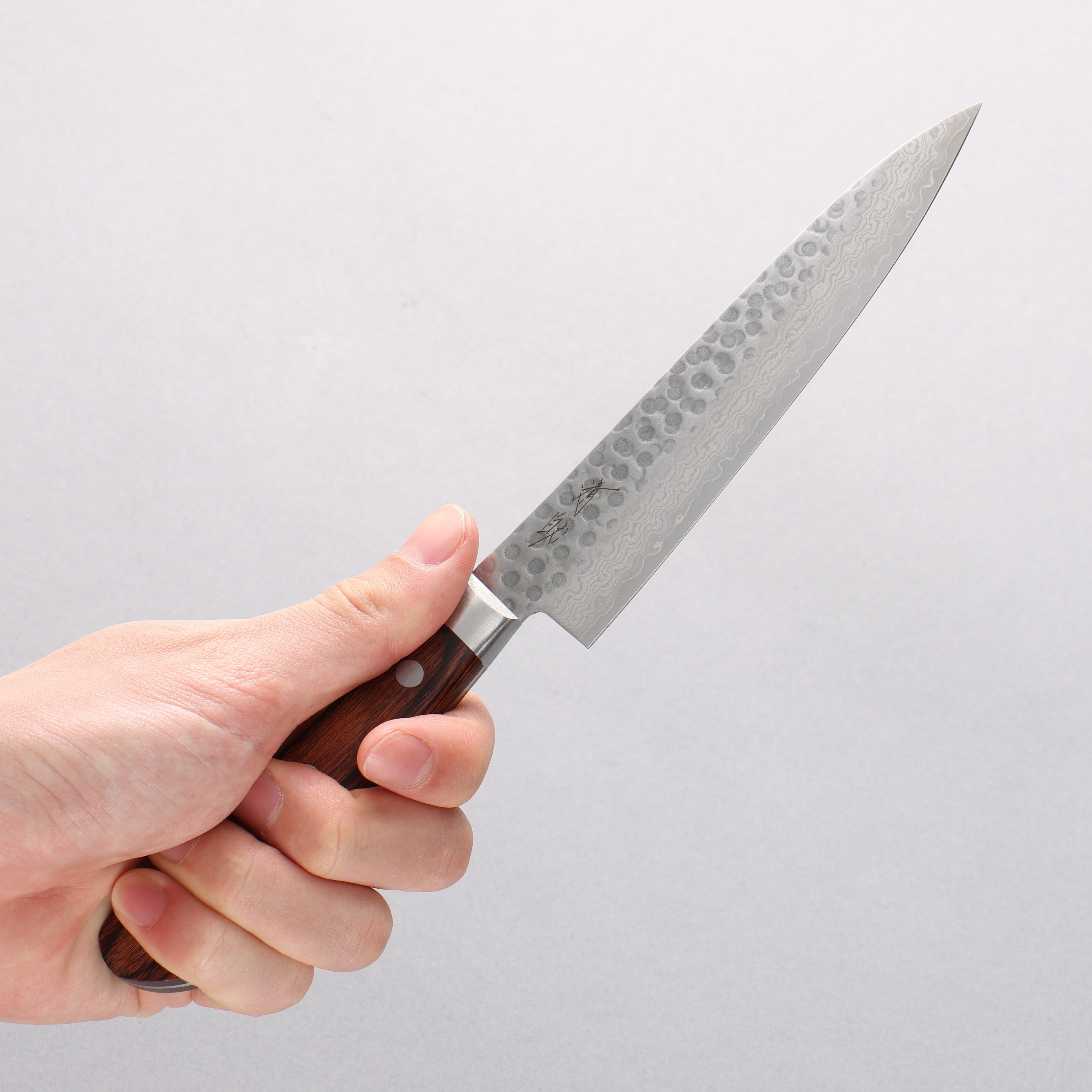 Seisuke VG10 17 Layer Damascus Petty-Utility 135mm Mahogany Handle - Seisuke Knife