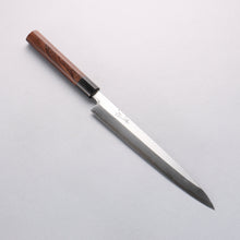  Seisuke Blue Steel Kasumitogi Yanagiba 240mm Rosewood Handle - Seisuke Knife