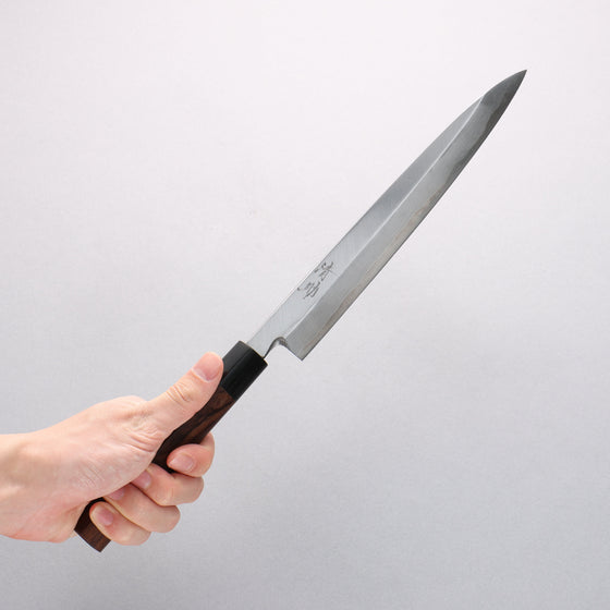 Seisuke Blue Steel Kasumitogi Yanagiba 240mm Rosewood Handle - Seisuke Knife