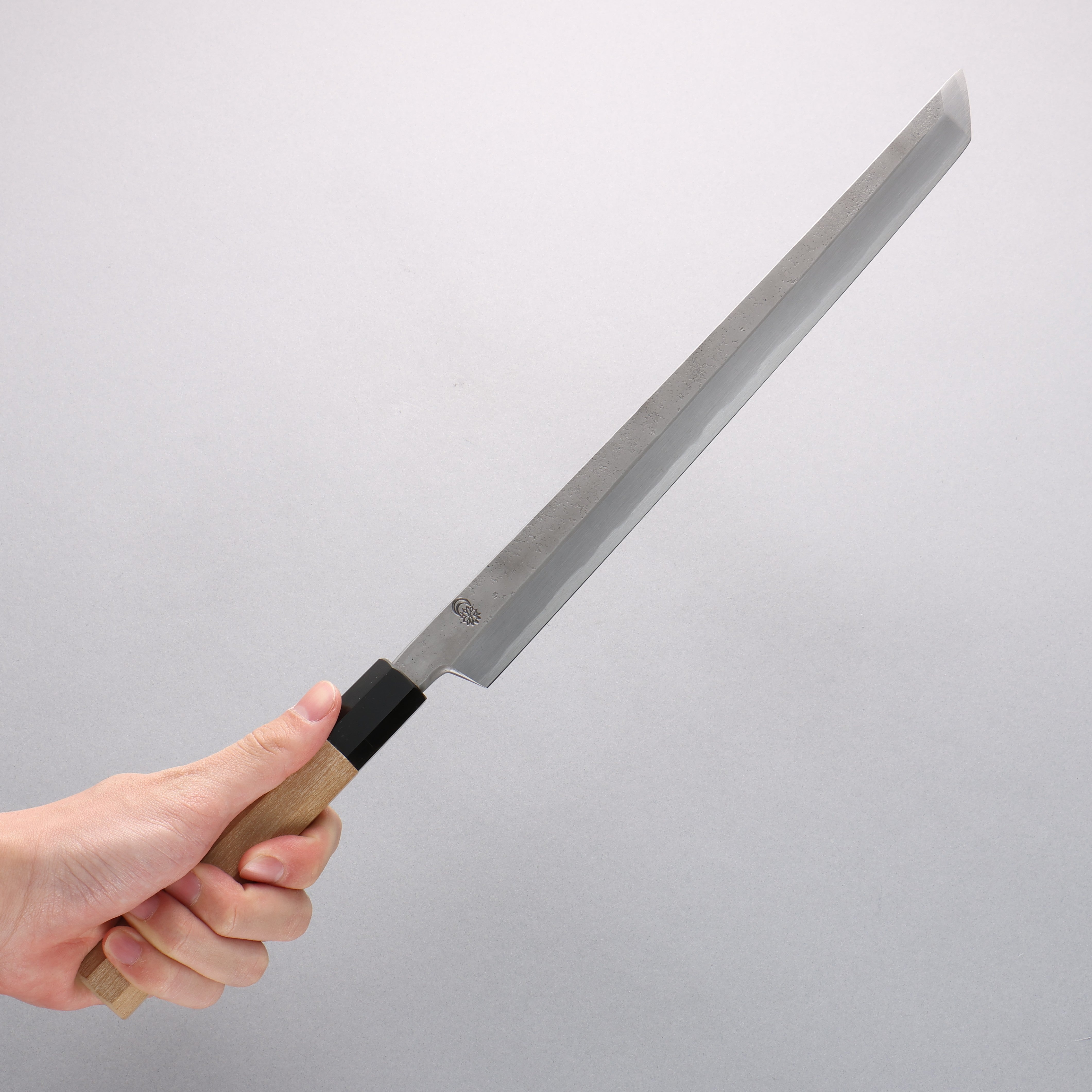 Kikuzuki White Steel No.2 Nashiji Sakimaru Takohiki 300mm Magnolia Handle - Seisuke Knife