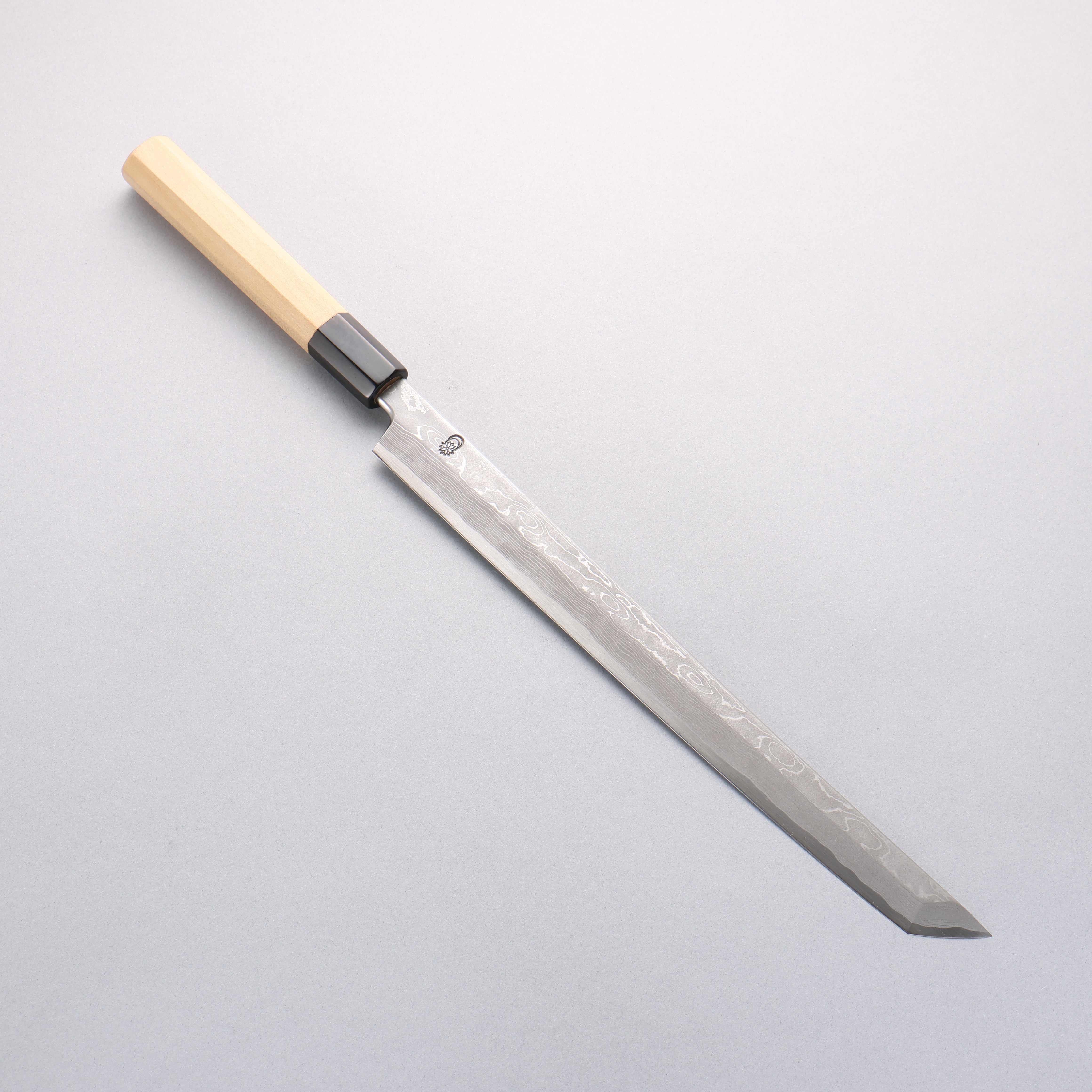 Kikuzuki Blue Steel No.1 Damascus Sakimaru Takohiki 300mm Magnolia Handle - Seisuke Knife