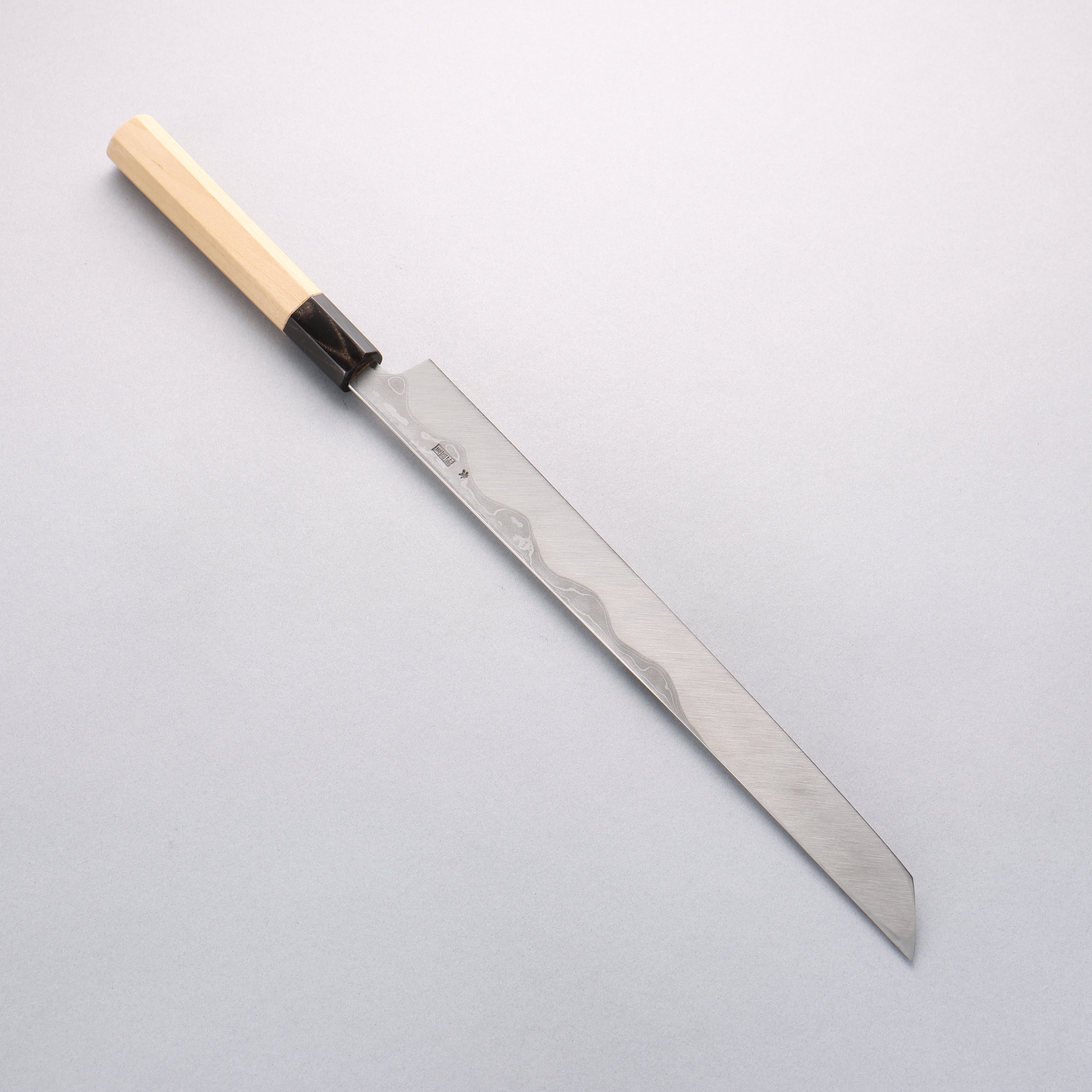 Kikuzuki Blue Steel No.1 Damascus Sakimaru Takohiki 300mm Magnolia Handle - Seisuke Knife