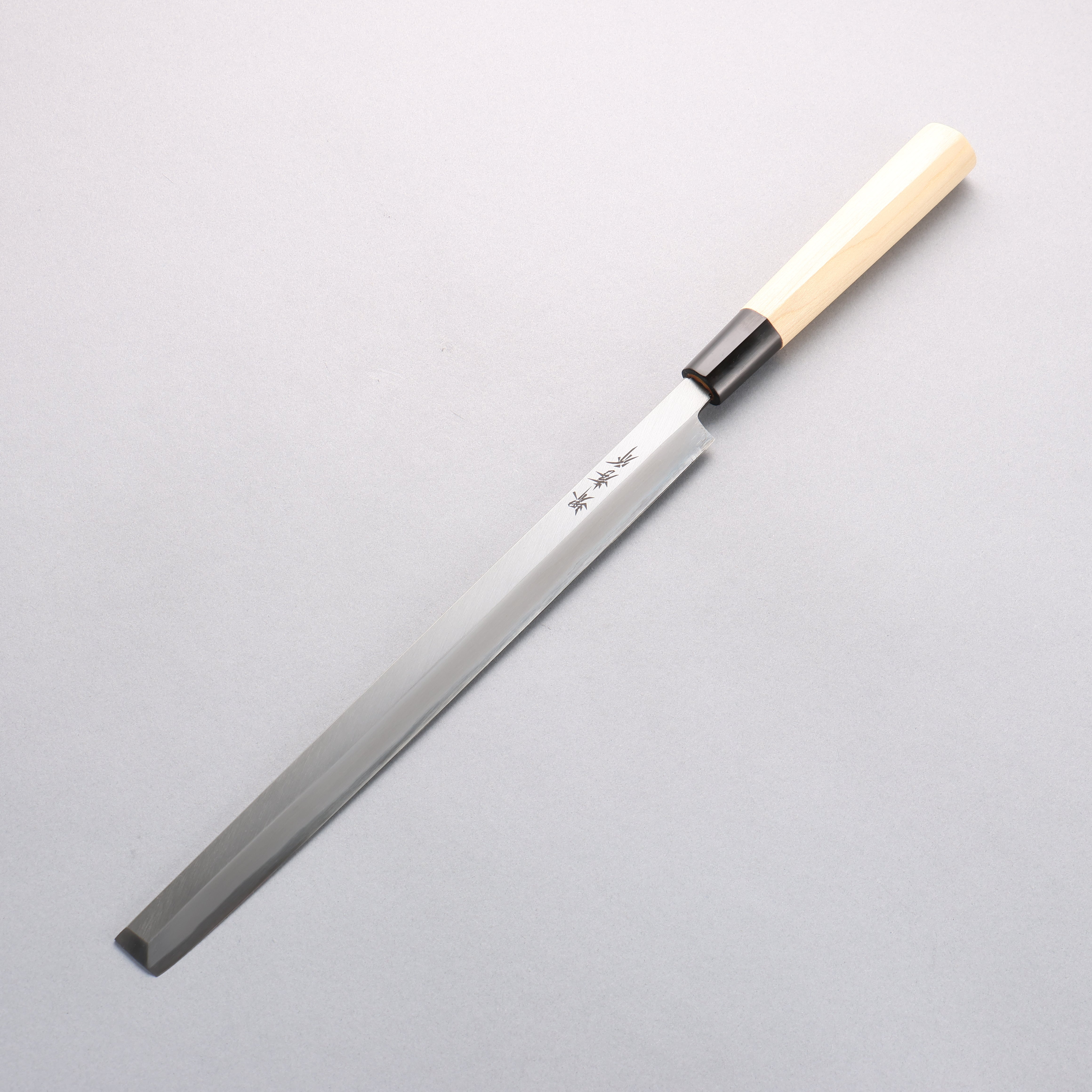 [Left Handed] Sakai Takayuki Kasumitogi White Steel Takohiki Chef Knife with Water Buffalo Handle - Seisuke Knife