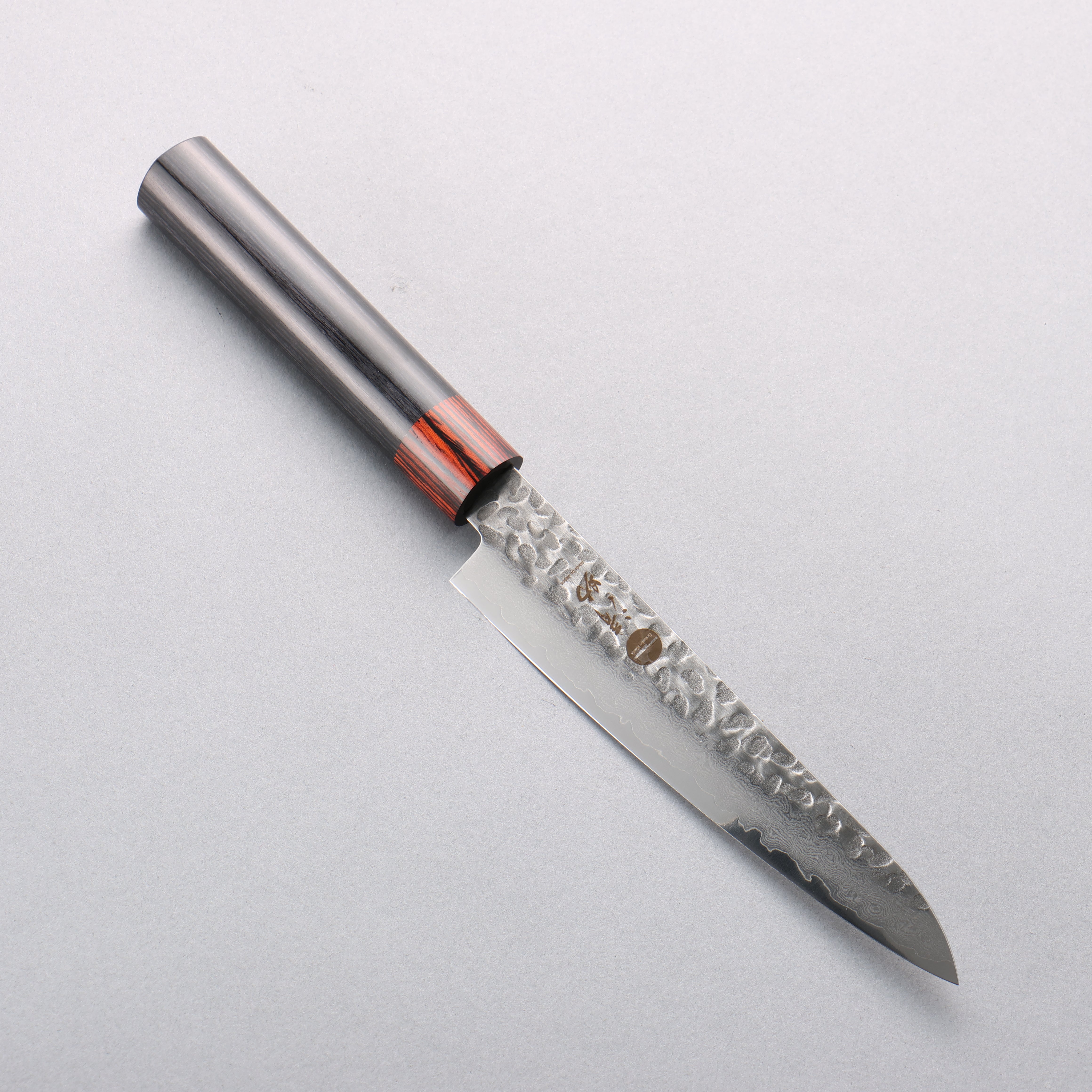 Seisuke VG10 33 Layer Hammered Damascus Petty-Utility 150mm Black Pakkawood Handle - Seisuke Knife