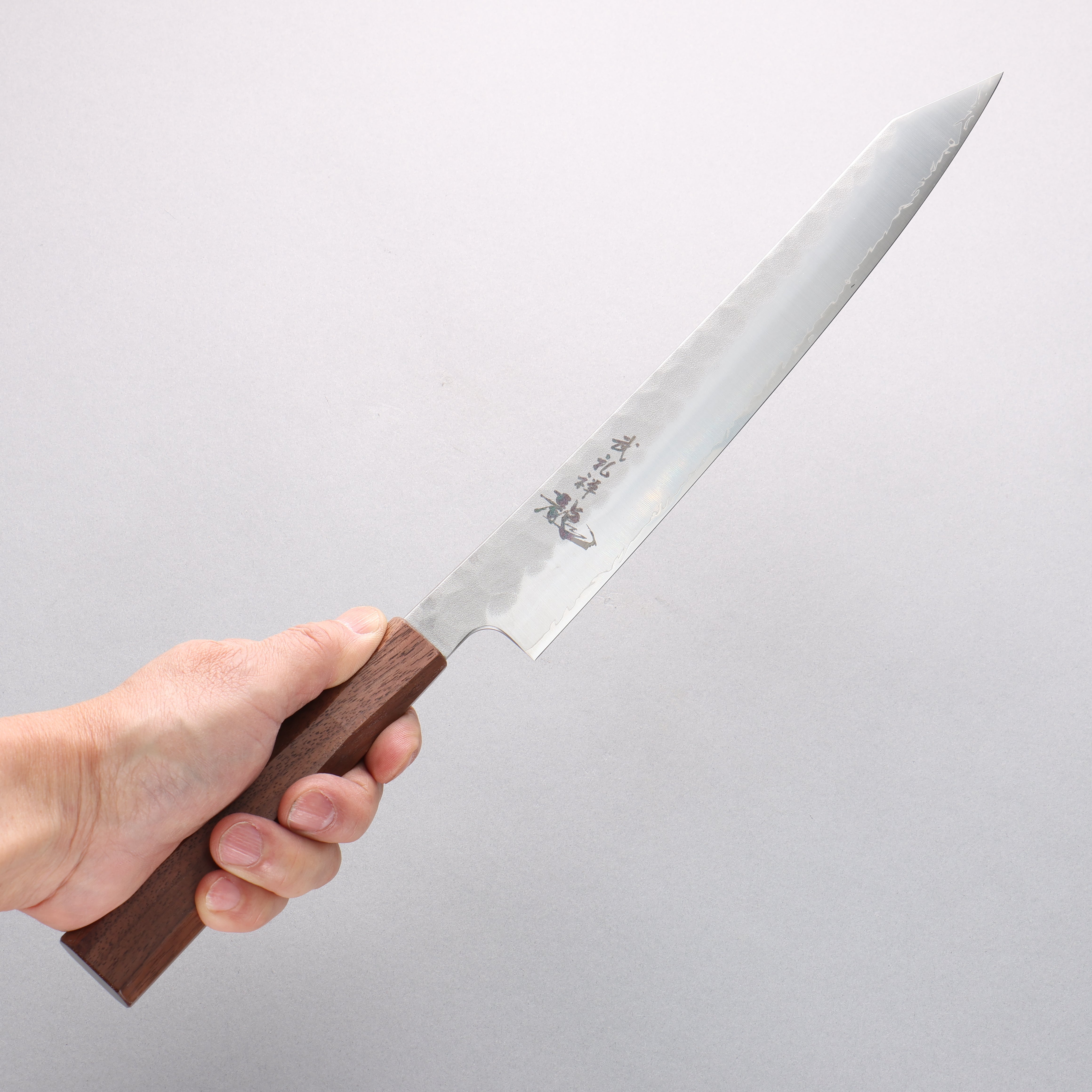 Ryusen Blazen Ryu Wa SG2 Hammered Kiritsuke Sujihiki 260mm Walnut Handle - Seisuke Knife