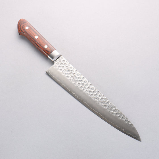 Seisuke Swedish Steel-stn Hammered Gyuto 240mm Mahogany Handle - Seisuke Knife