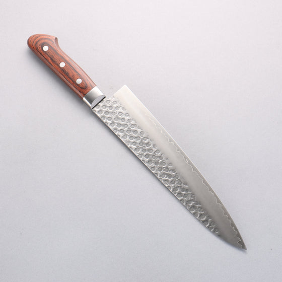Seisuke Swedish Steel-stn Hammered Gyuto 240mm Mahogany Handle - Seisuke Knife