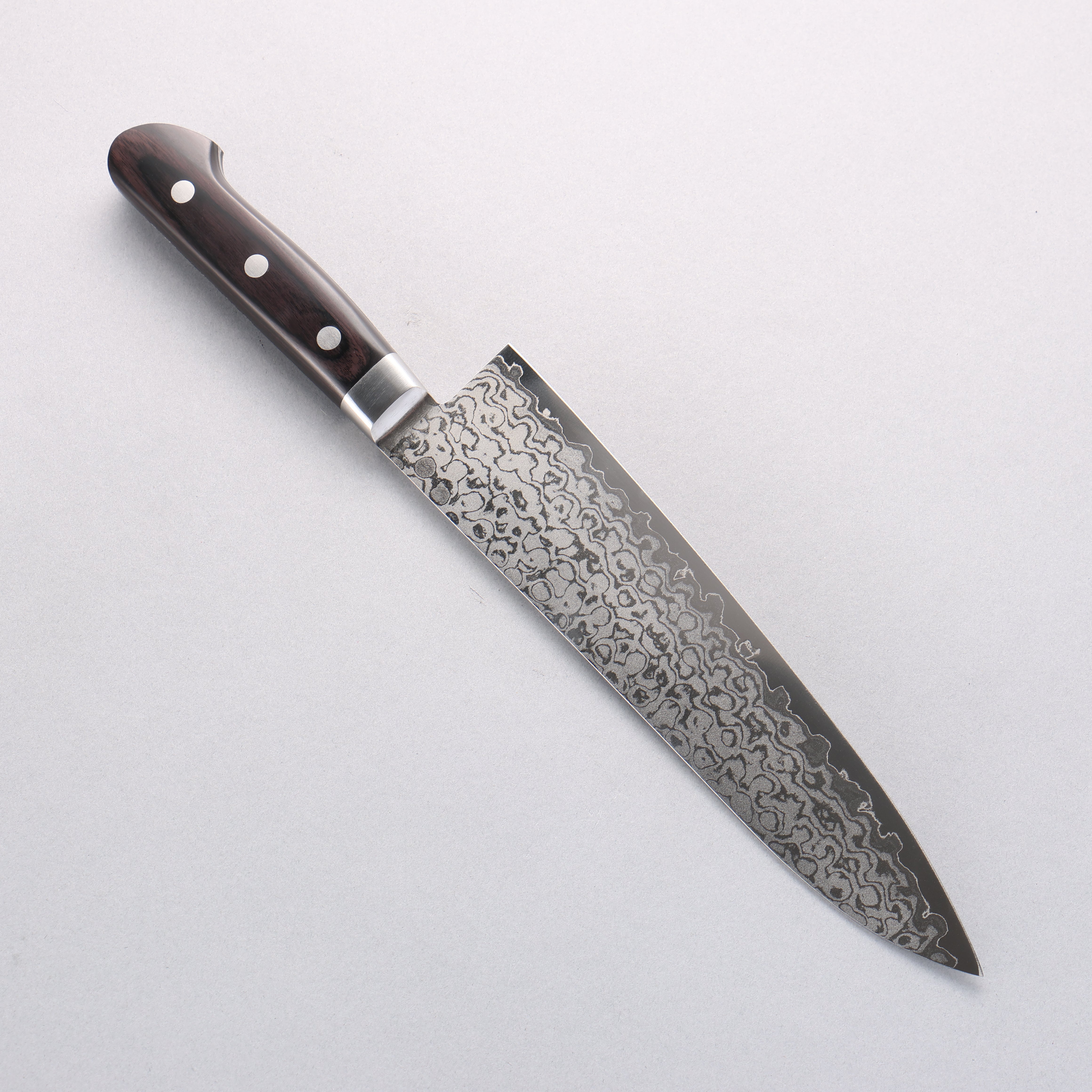 Seisuke VG10 8 Layer Damascus Migaki Finished Gyuto 210mm Black Pakka wood Handle - Seisuke Knife