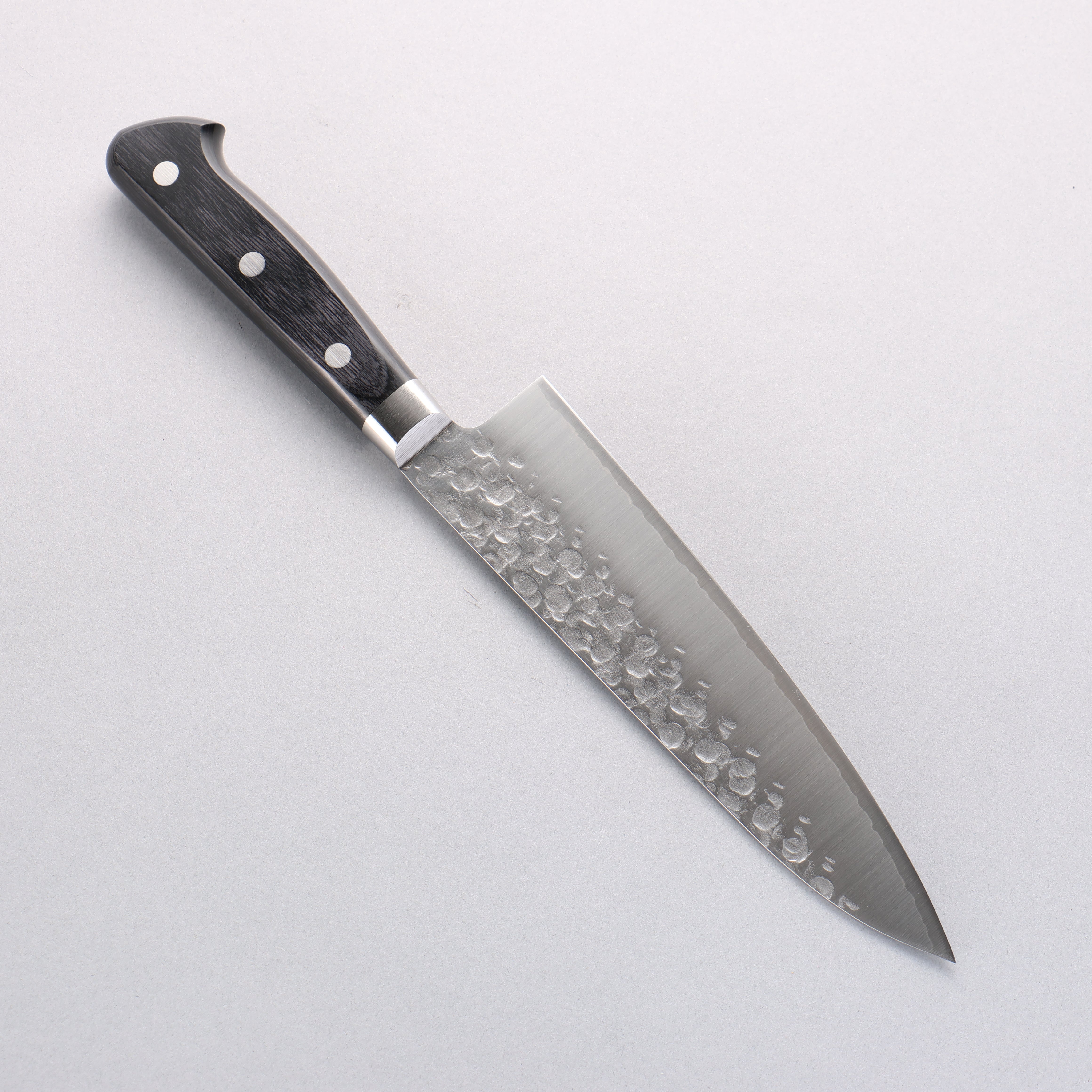 Takamura Knives VG10 Hammered Gyuto 180mm Black Pakkawood Handle - Seisuke Knife