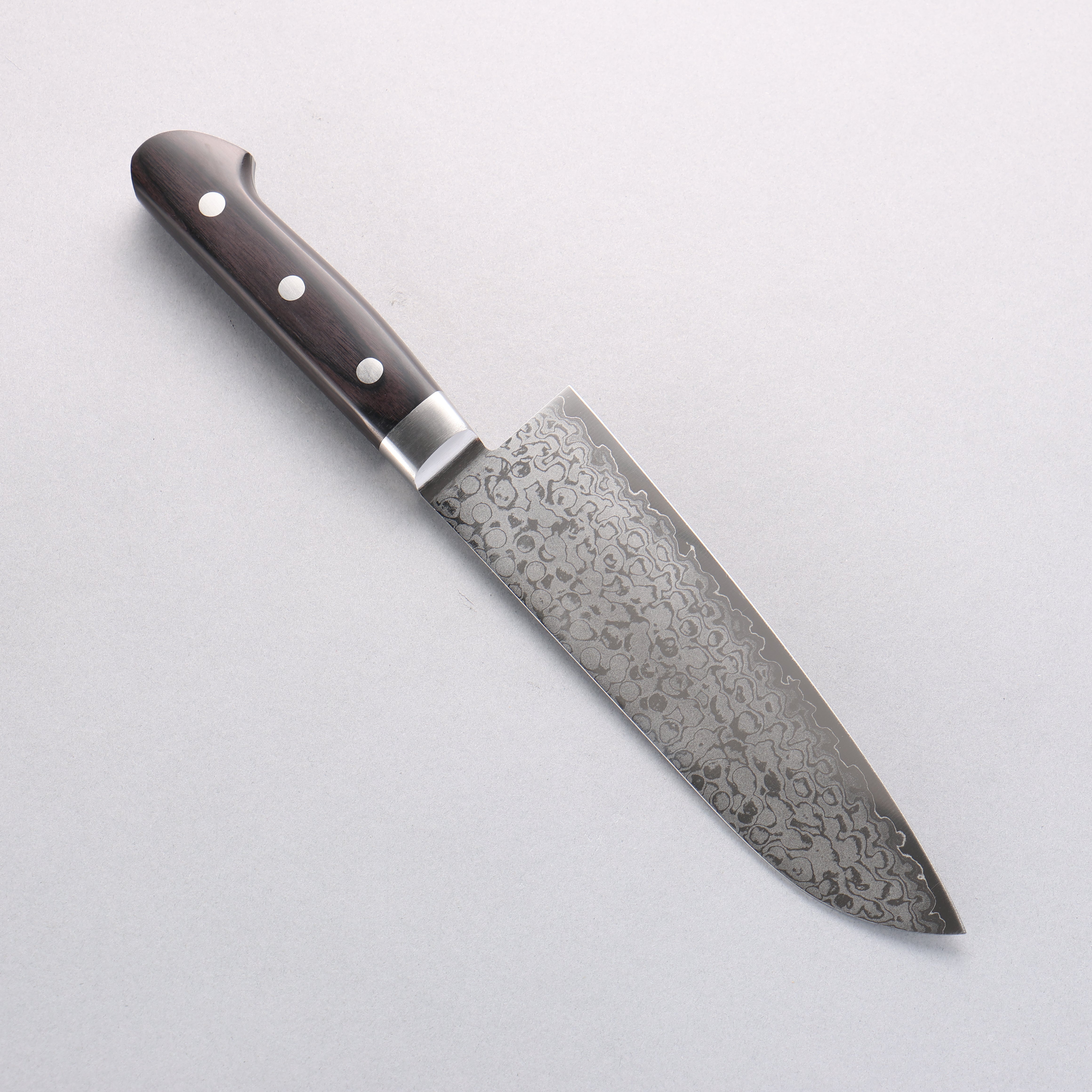 Seisuke VG10 8 Layer Damascus Migaki Santoku 165mm Black Pakkawood Handle - Seisuke Knife