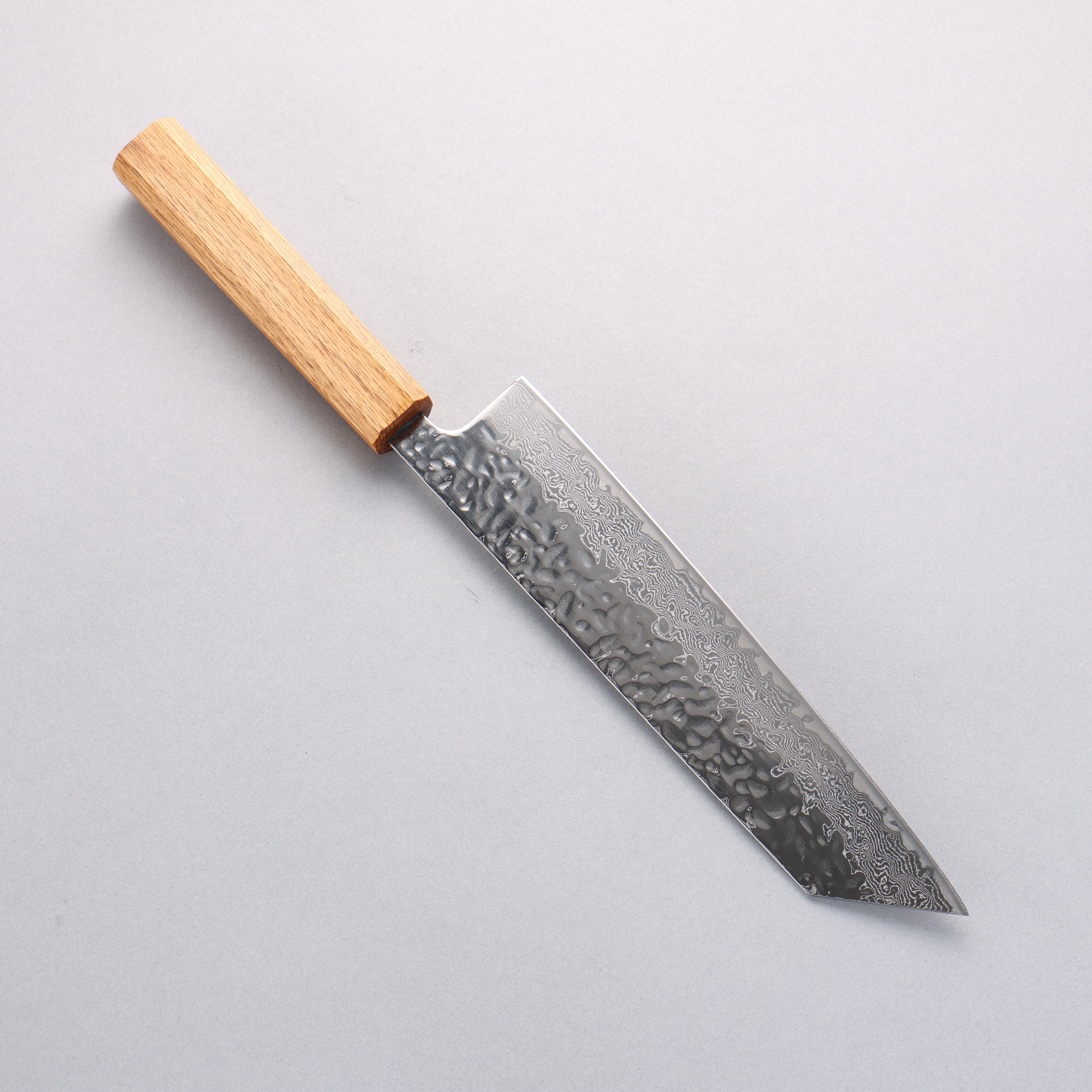 Seisuke Tsukikage AUS10 Migaki Finished Hammered Damascus Kiritsuke 210mm Oak Handle - Seisuke Knife
