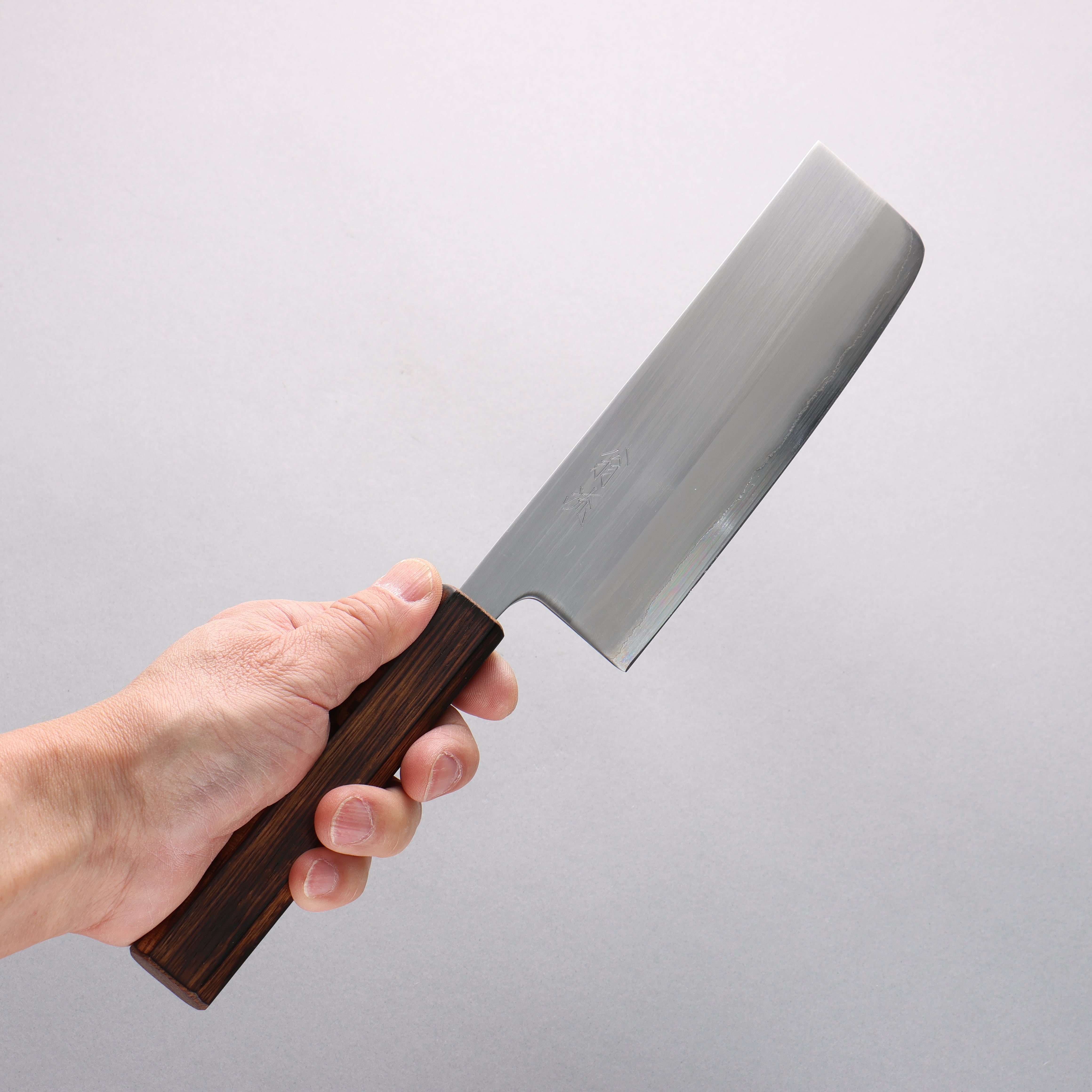Oul White Steel No.1 Nakiri 165mm Burnt Oak Handle - Seisuke Knife