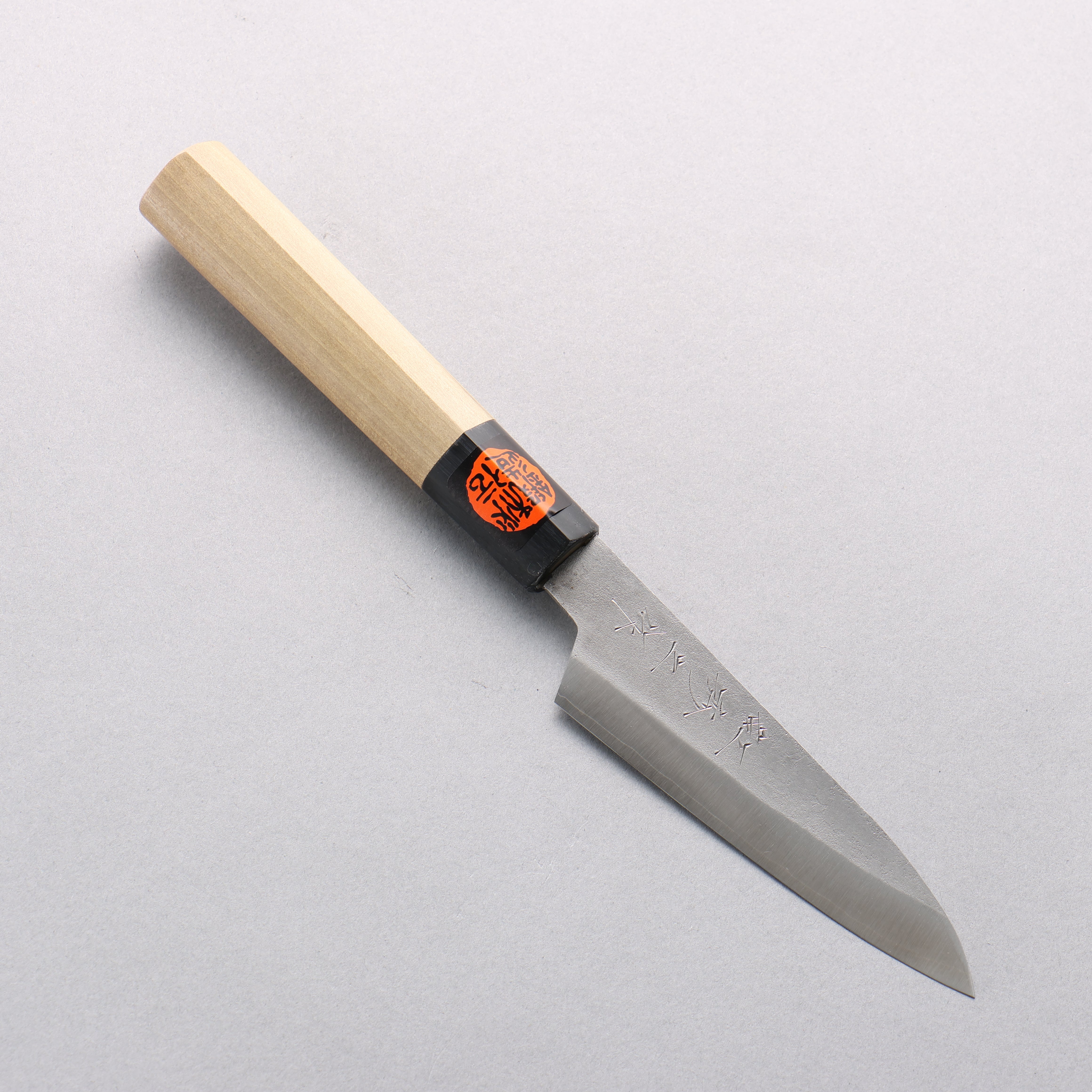 Shigeki Tanaka Silver Steel No.3 Nashiji Petty-Utility 120mm Magnolia & Water Buffalo Horn Handle - Seisuke Knife
