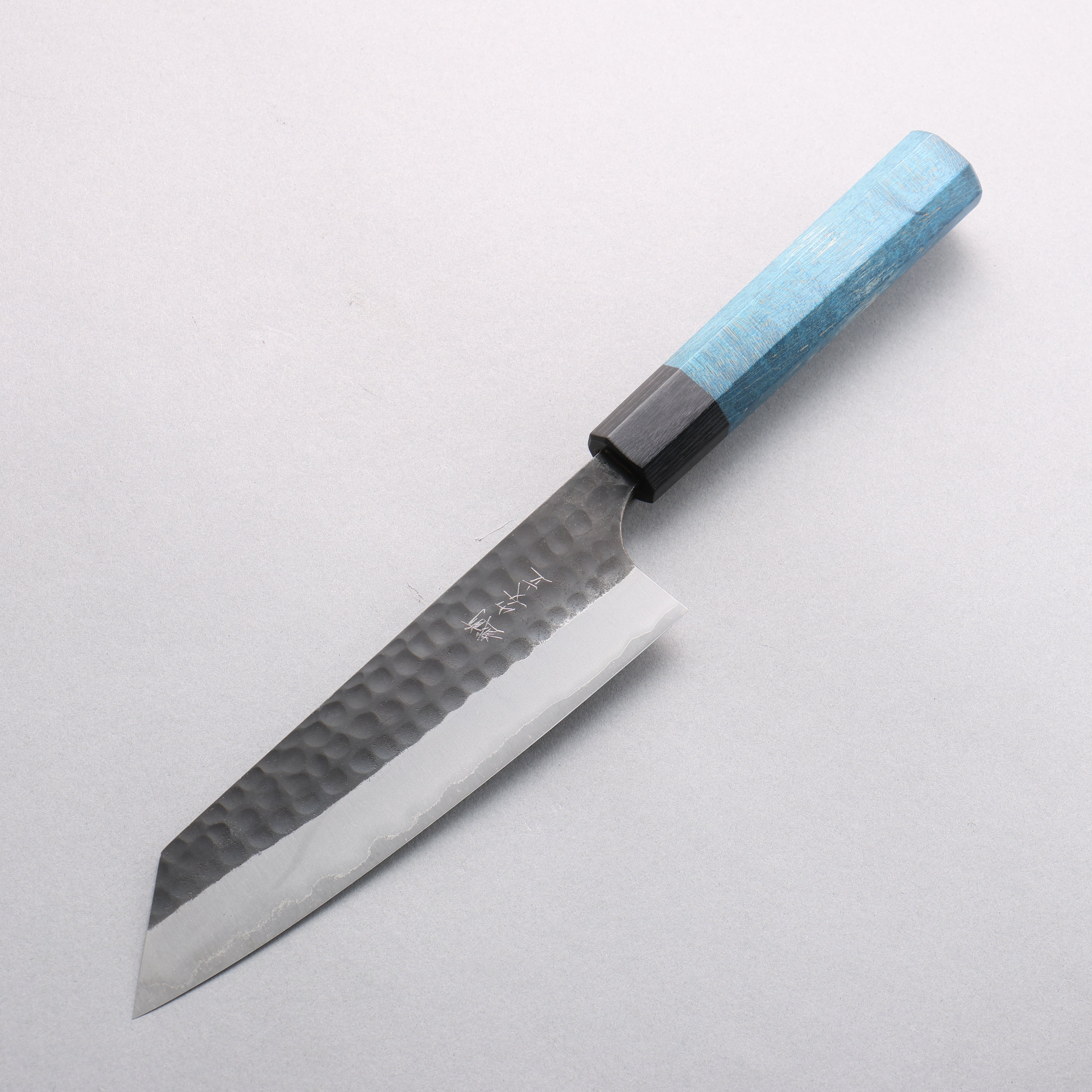 Anryu Blue Super Black Finished Bunka 165mm Blue Stabilized Wood Handle - Seisuke Knife