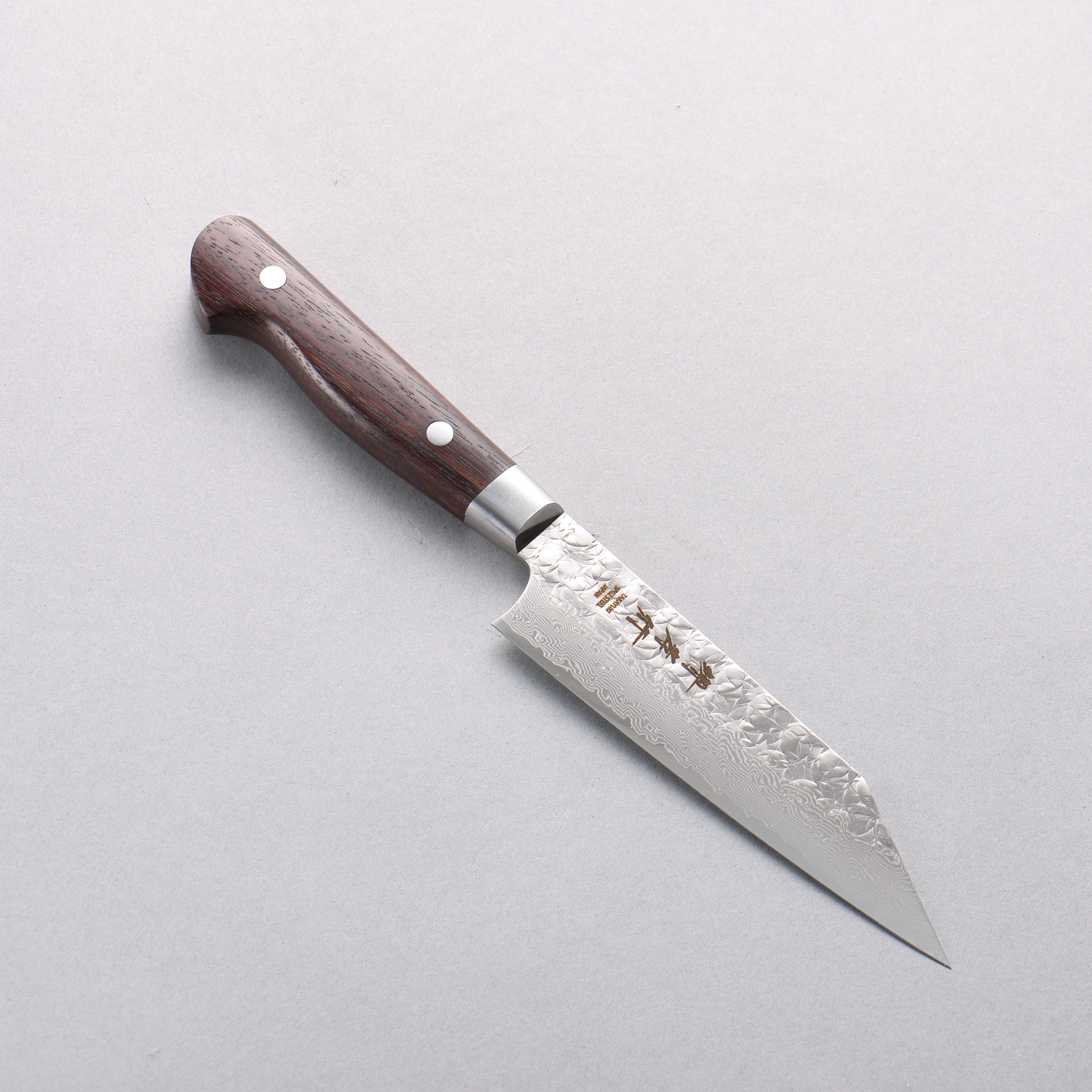 Sakai Takayuki SG2 Hammered Damascus Migaki Kengata Petty-Utility 120mm Shitan Handle - Seisuke Knife