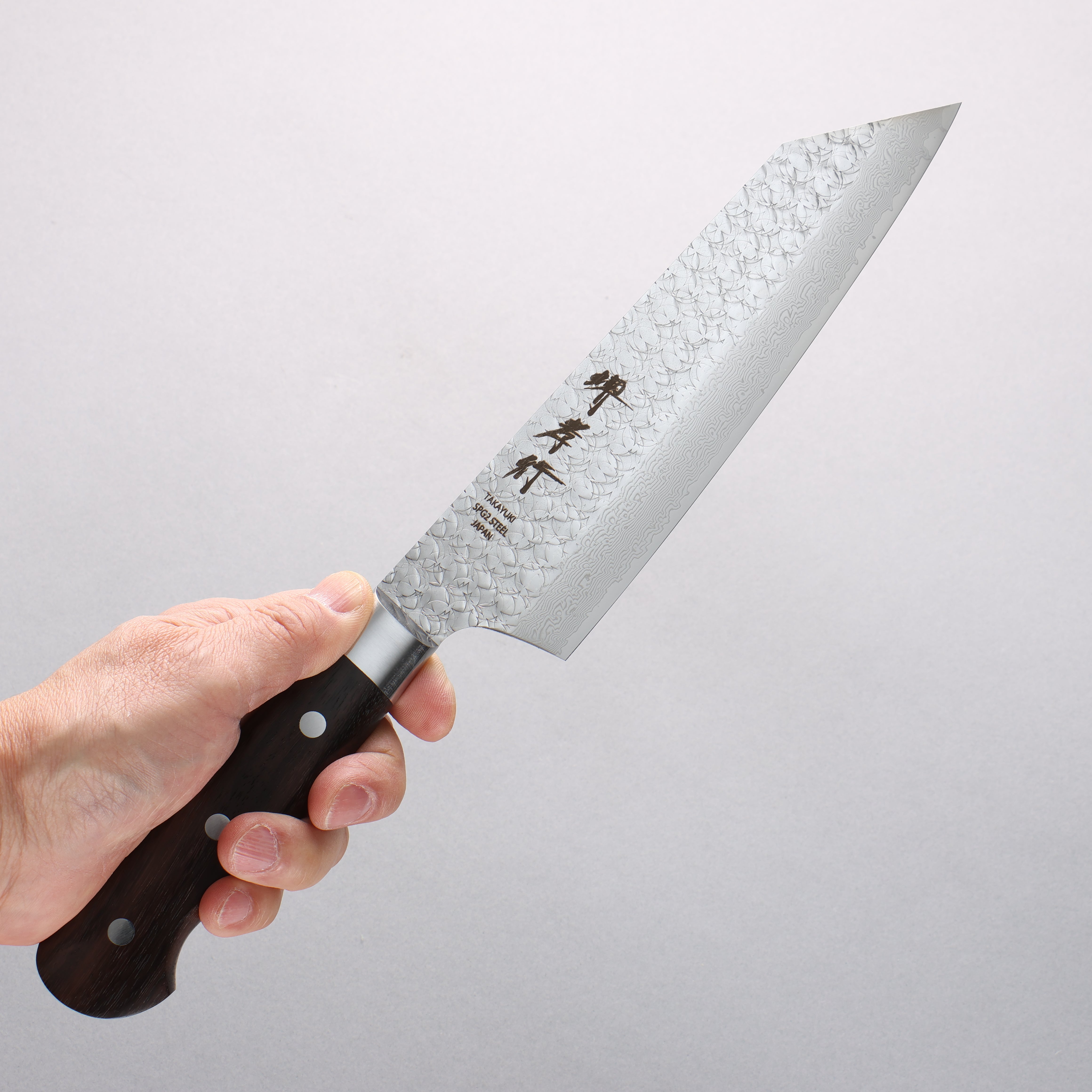 Sakai Takayuki SG2 Hammered Damascus Migaki Kengata Gyuto 190mm Rosewood Handle - Seisuke Knife