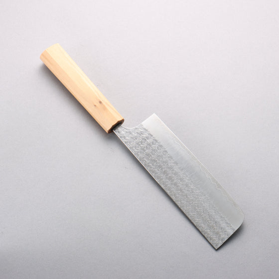 Yoshimi Kato Minamo SG2 Hammered Nakiri 165mm Olive tree (V Shaped) Handle - Seisuke Knife