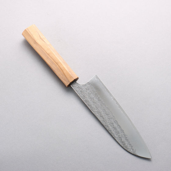 Yoshimi Kato Minamo SG2 Hammered Santoku 170mm Olive tree (V Shaped) Handle - Seisuke Knife
