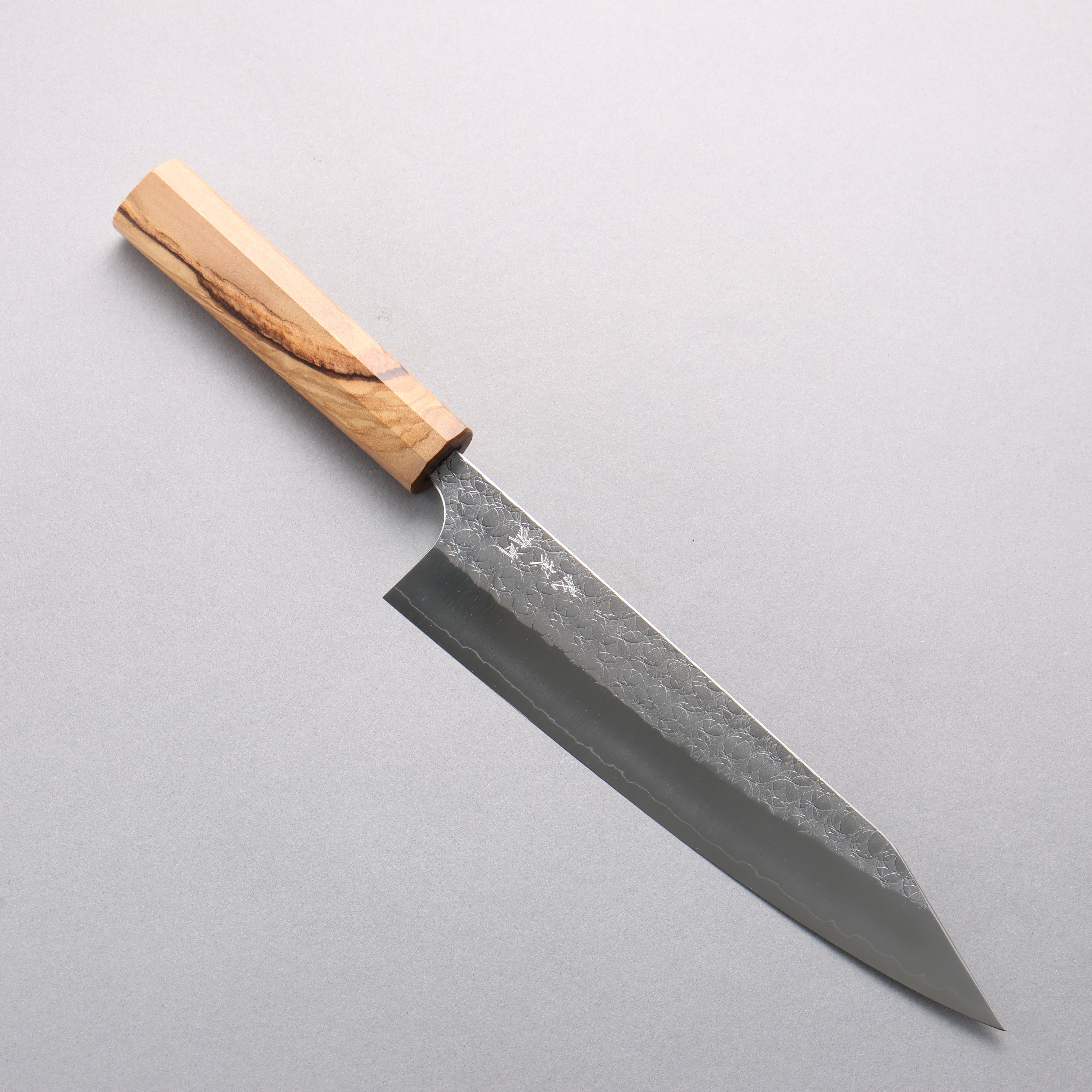 Yoshimi Kato Minamo SG2 Hammered Kiritsuke Gyuto 210mm Olive tree (V Shaped) Handle - Seisuke Knife