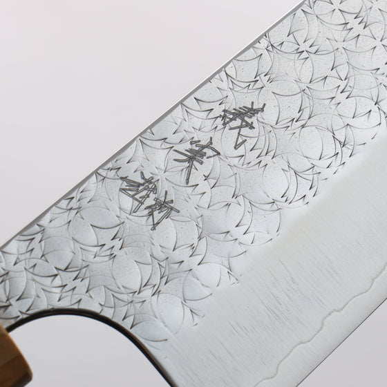 Yoshimi Kato Minamo SG2 Hammered Bunka 170mm Olive tree (V Shaped) Handle - Seisuke Knife