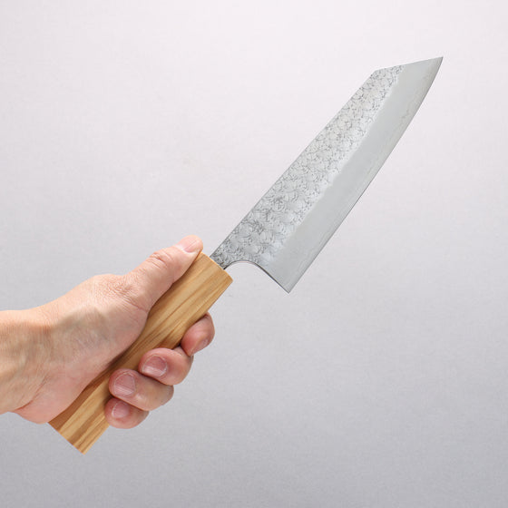 Yoshimi Kato Minamo SG2 Hammered Bunka 170mm Olive tree (V Shaped) Handle - Seisuke Knife
