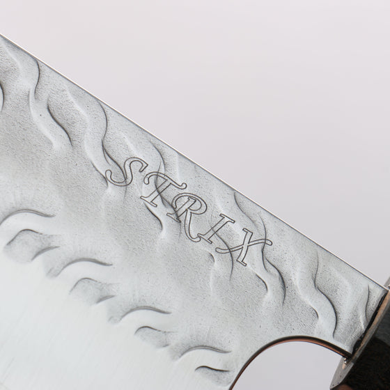 Yoshimi Kato SPG STRIX Wave Pattern Nakiri 165mm Gray Stablilized Wood (White Ring) Handle - Seisuke Knife