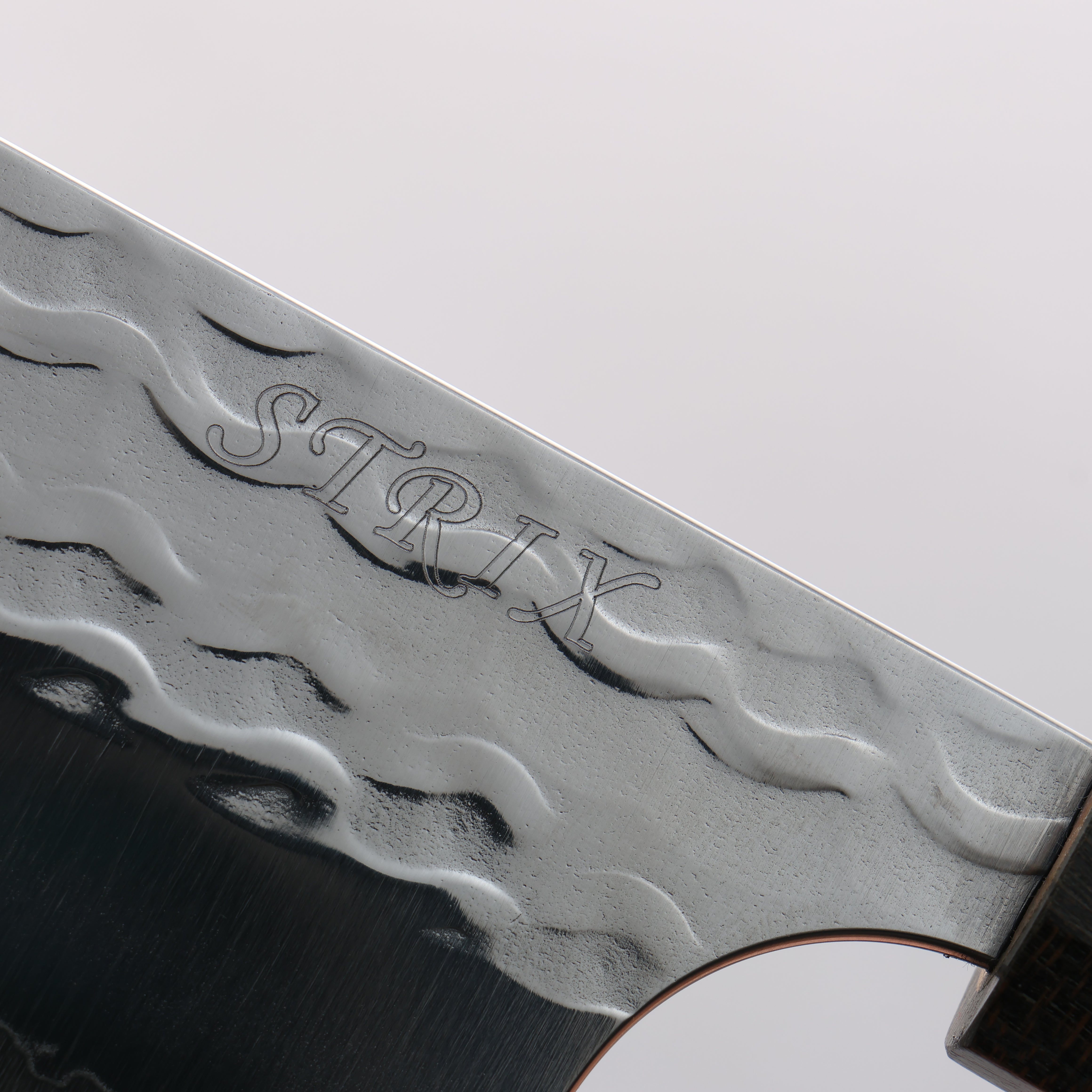 Yoshimi Kato SPG STRIX Wave Pattern Bunka 170mm Gray Stablilized Wood (White Ring) Handle - Seisuke Knife