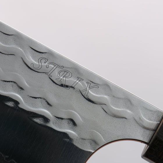 Yoshimi Kato SPG STRIX Wave Pattern Bunka 170mm Gray Stablilized Wood (White Ring) Handle - Seisuke Knife