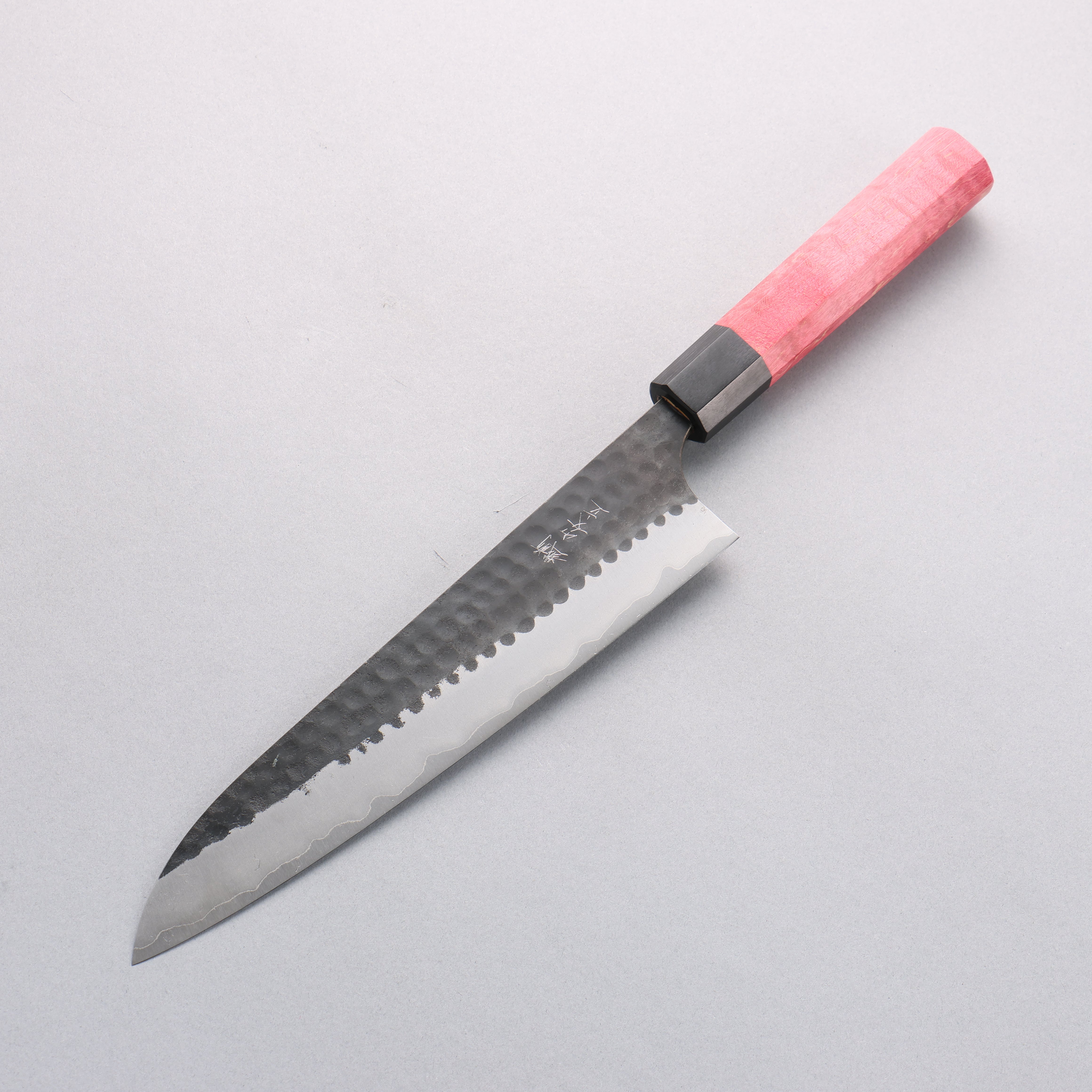 Anryu Blue Super Kurochi Gyuto 210mm Red Stabilized Wood Handle