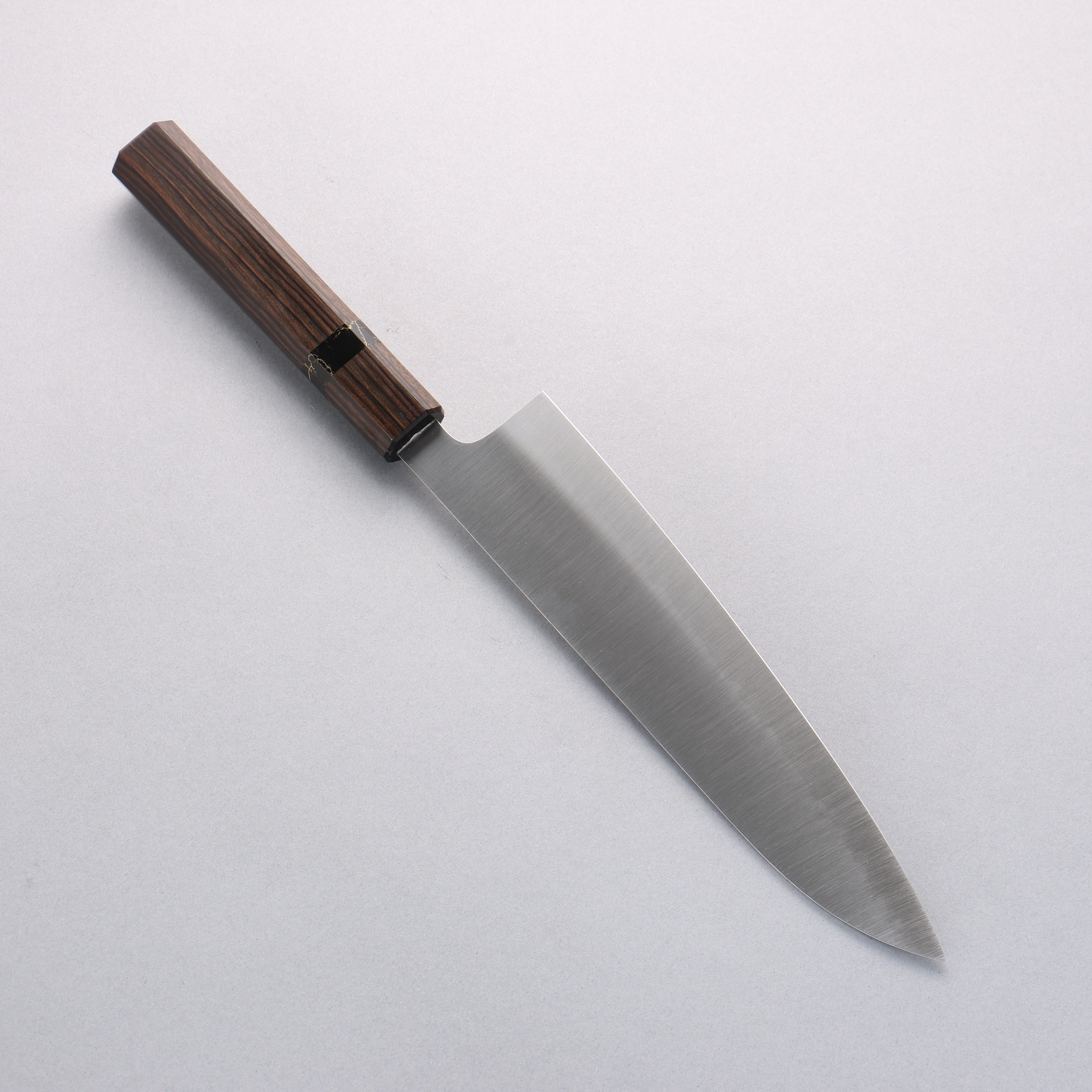 Makoto Kurosaki Coreless Gyuto 210mm Ebony Wood (With Black Turquoise Ring) Handle VG2/VG10 - Seisuke Knife
