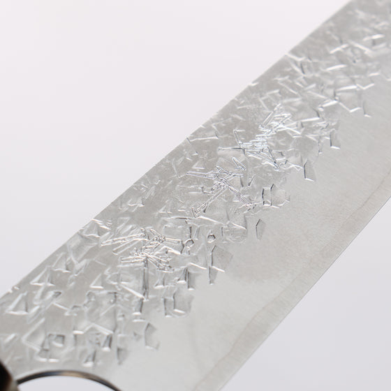 Yu Kurosaki Shizuku SG2 Hammered Petty-Utility 120mm Ebony Wood (ferrule: Black Water Buffalo Horn) Handle - Seisuke Knife