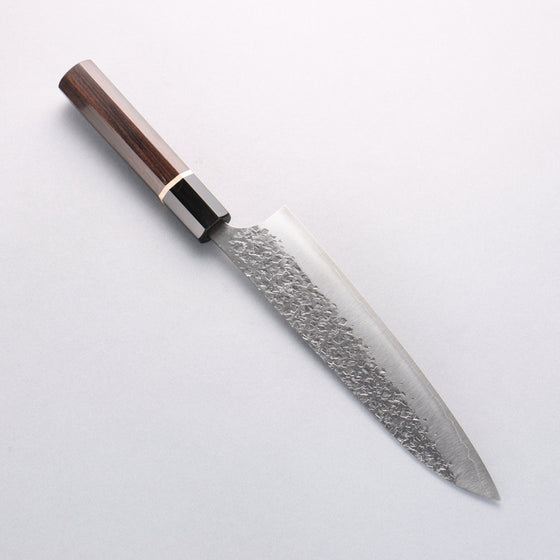 Yu Kurosaki Shizuku SG2 Hammered Gyuto 210mm Ebony Wood (ferrule: Black Water Buffalo Horn) Handle - Seisuke Knife