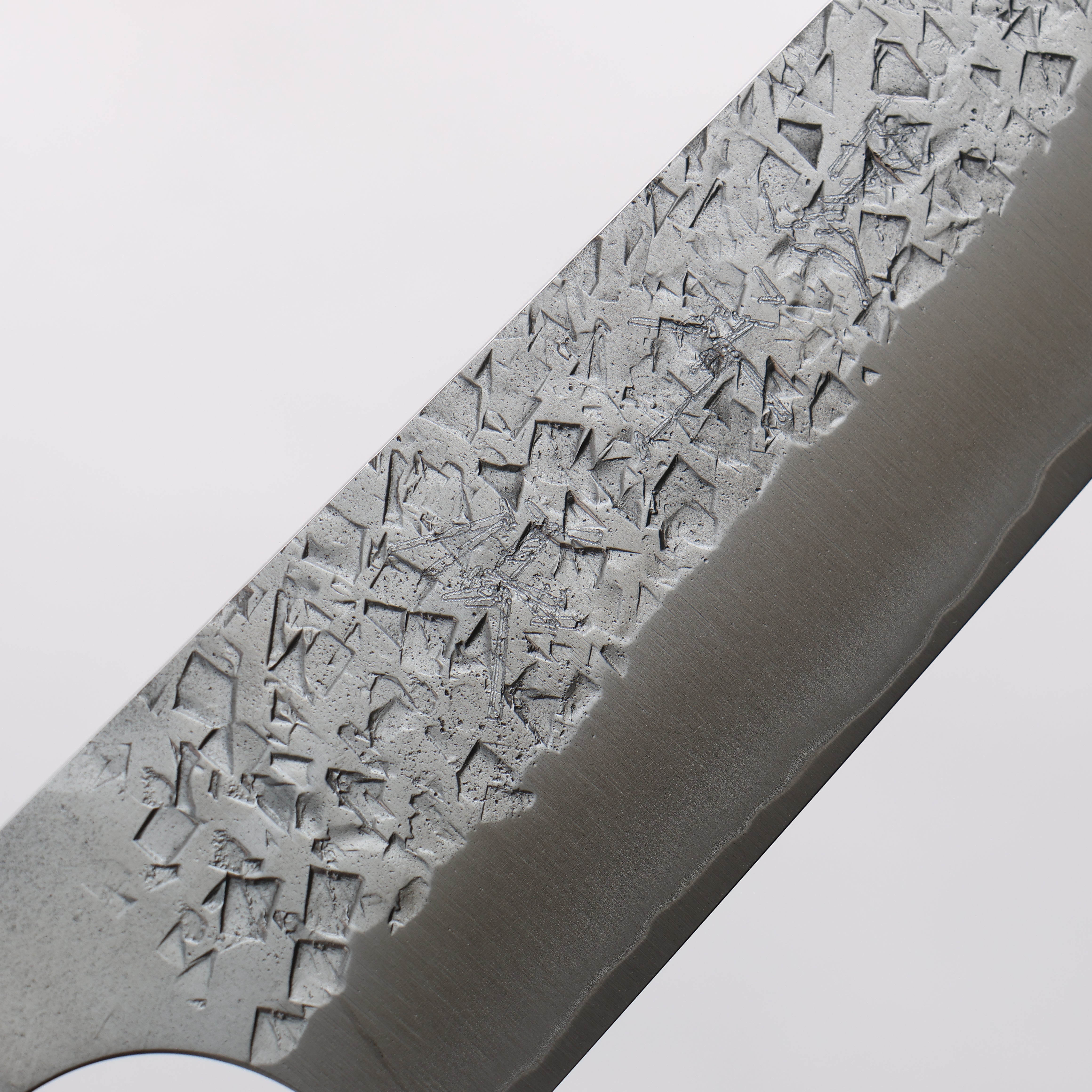 Yu Kurosaki Shizuku SG2 Hammered Sujihiki 240mm Ebony Wood (ferrule: Black Water Buffalo Horn) Handle - Seisuke Knife