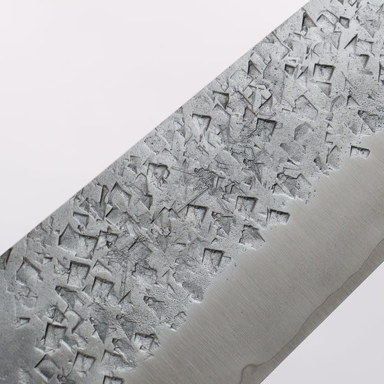 Yu Kurosaki Shizuku SG2 Hammered Bunka 170mm Ebony Wood (ferrule: Marbled Water Buffalo Horn) Handle - Seisuke Knife